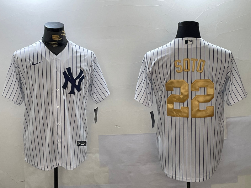 Men's New York Yankees Juan Soto #22 White Jersey
